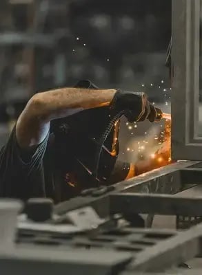 How can welders be exposed to hexavalent chromium? Operator welding stainless steel in a facility with fume hazards.