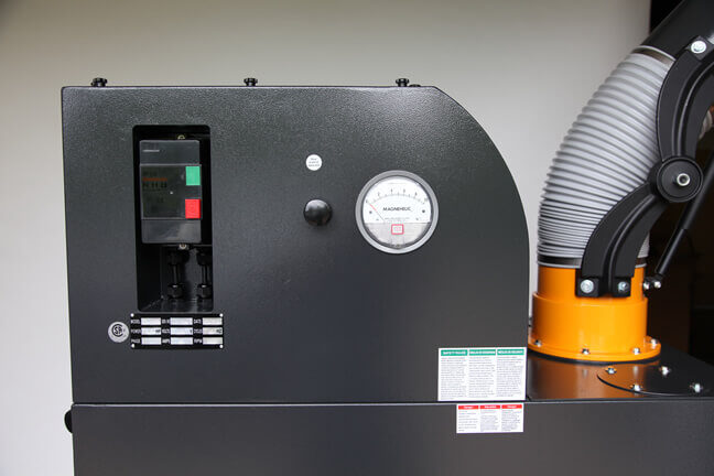 Portable fume extractor unit.